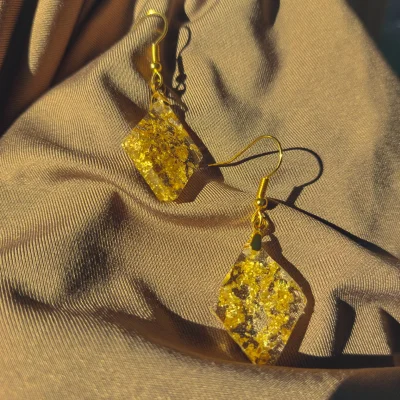 Naušnice Golden Rhomb